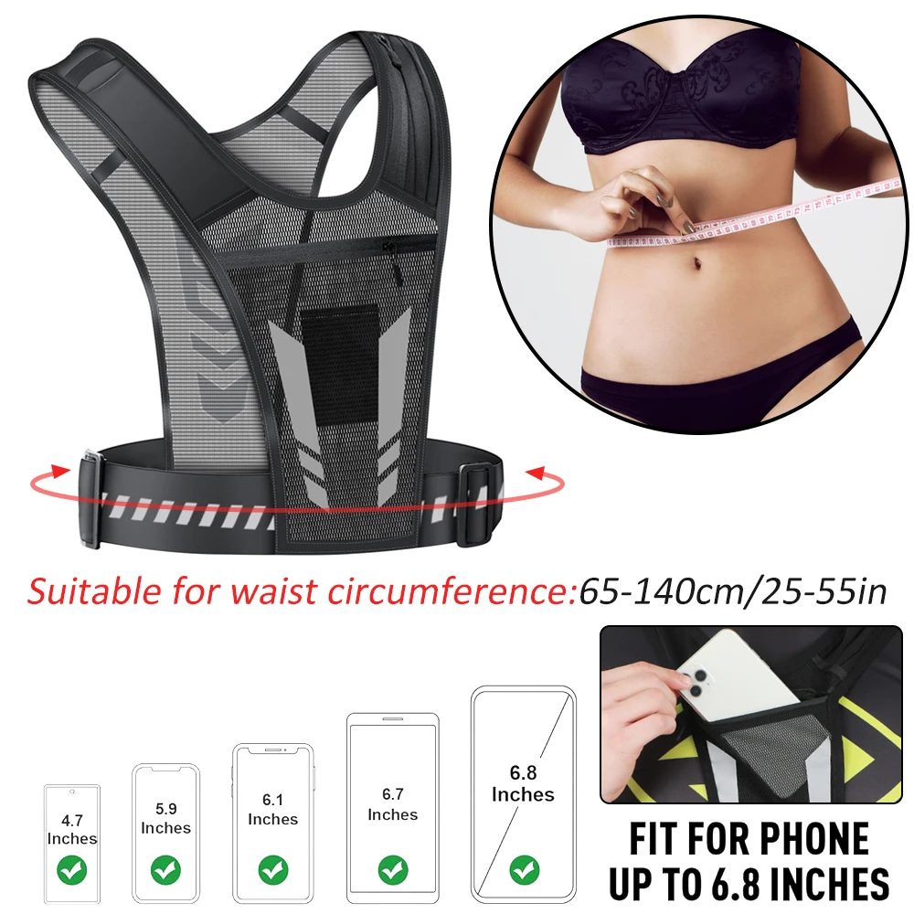 Reflective Running Vest with P - Running Gear For Your Phone 评论和价格