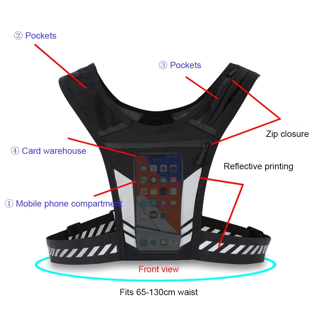 Reflective Running Vest with P - Running Gear For Your Phone 评论和价格