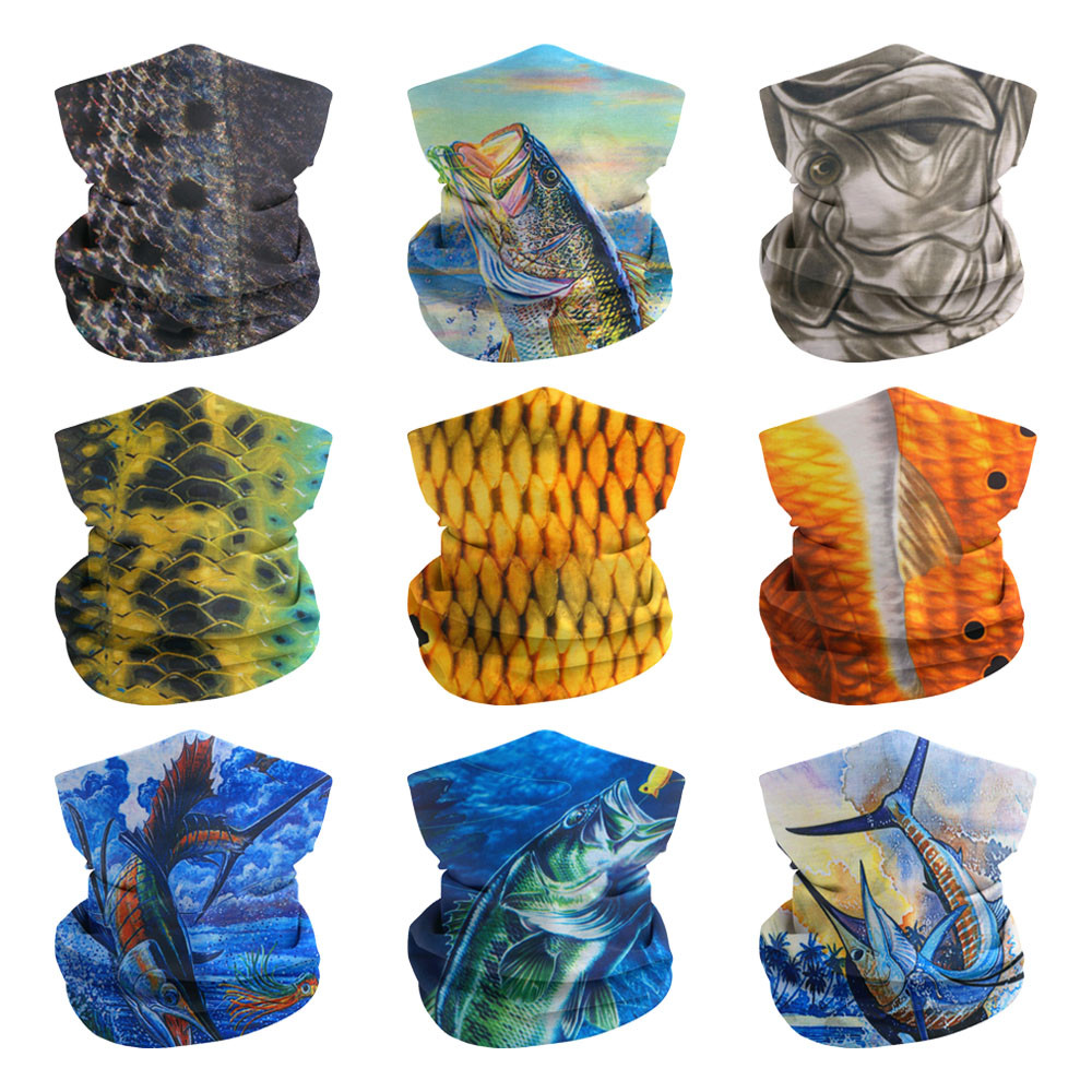 Fish Scales Pattern Neck Gaite - Running Gear Headband 评论和价格