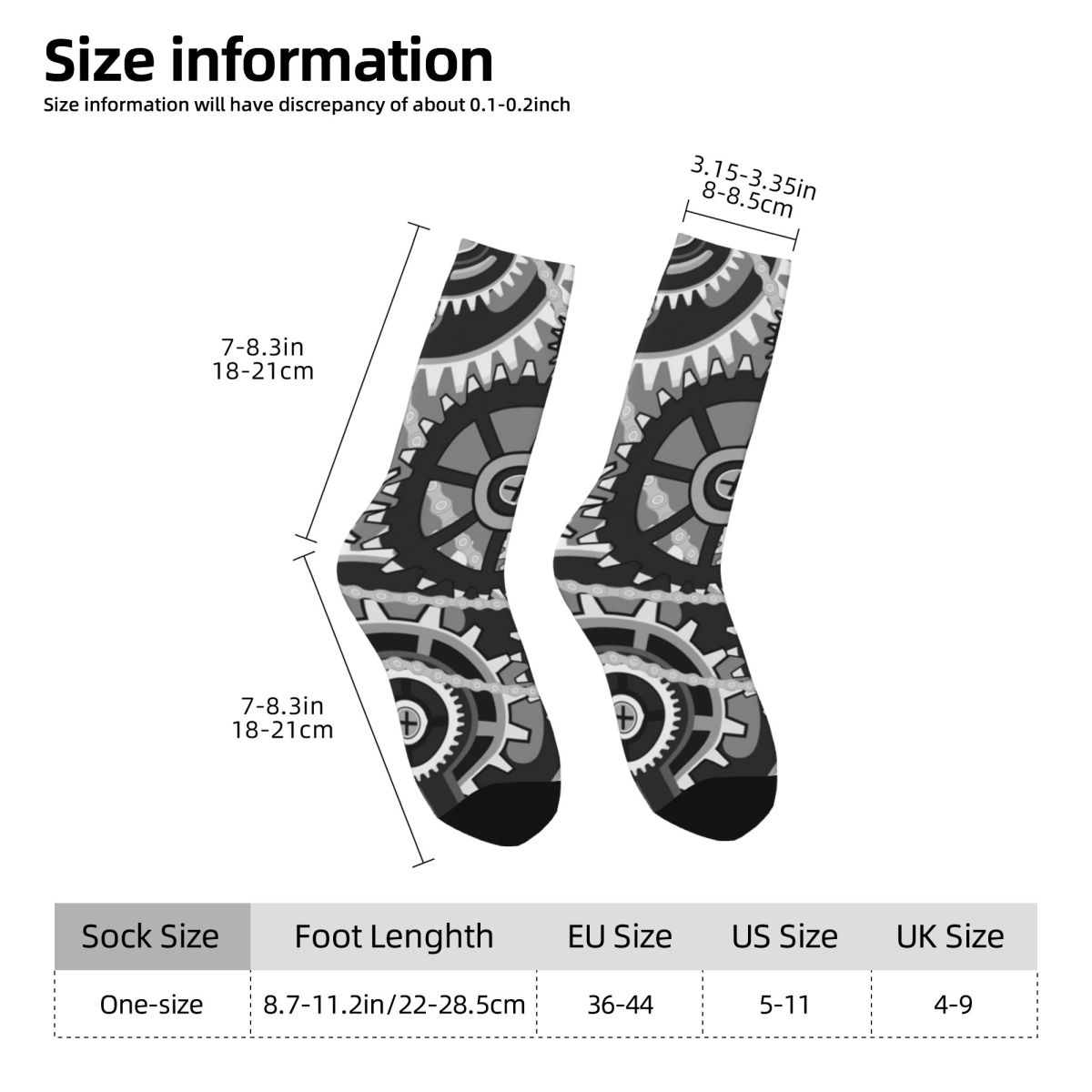 Gears Vintage Wheels Stockings - Running Gear Design 评论和价格